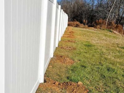 New Vinyl Fence Installation